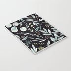 Black Eucalyptus Leaves Pattern Notebook Gallery Image 3