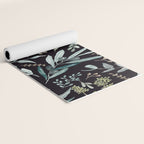 Black Eucalyptus Leaves Pattern Yoga Mat Gallery Image 2