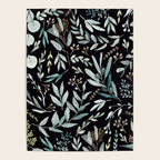 Black Eucalyptus Leaves Pattern Poster Gallery Image 4