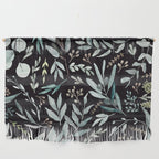Black Eucalyptus Leaves Pattern Wall Hanging Gallery Image 1