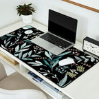 Black Eucalyptus Leaves Pattern Desk Mat Gallery Image 2