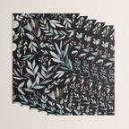 Black Eucalyptus Leaves Pattern Wrapping Paper Gallery Image 3