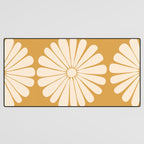 Retro Daisy Abstract XVIII Golden Orange Bold Floral Desk Mat Gallery Image 3