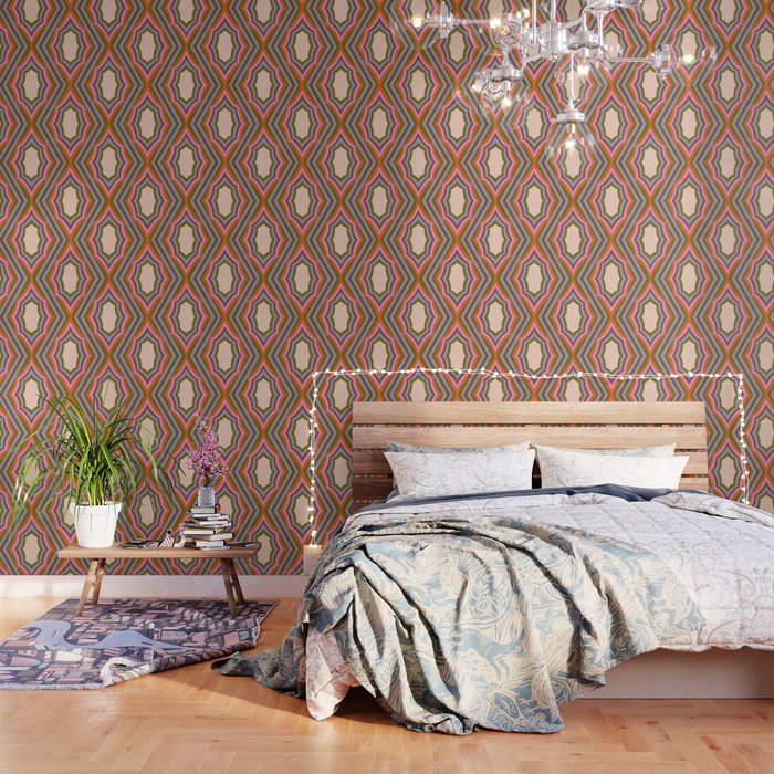 Disco Diamonds Retro Pattern Wallpaper Gallery Image 1