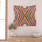 Disco Diamonds Retro Pattern Wall Tapestry Gallery Image 2