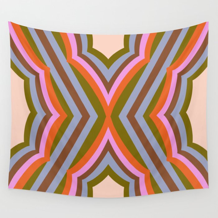 Disco Diamonds Retro Pattern Wall Tapestry Gallery Image 4
