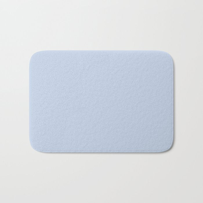 Soft Baby Blue Solid Color Bath Mat Gallery Image 1