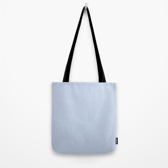 Soft Baby Blue Solid Color Tote Bag Gallery Image 2