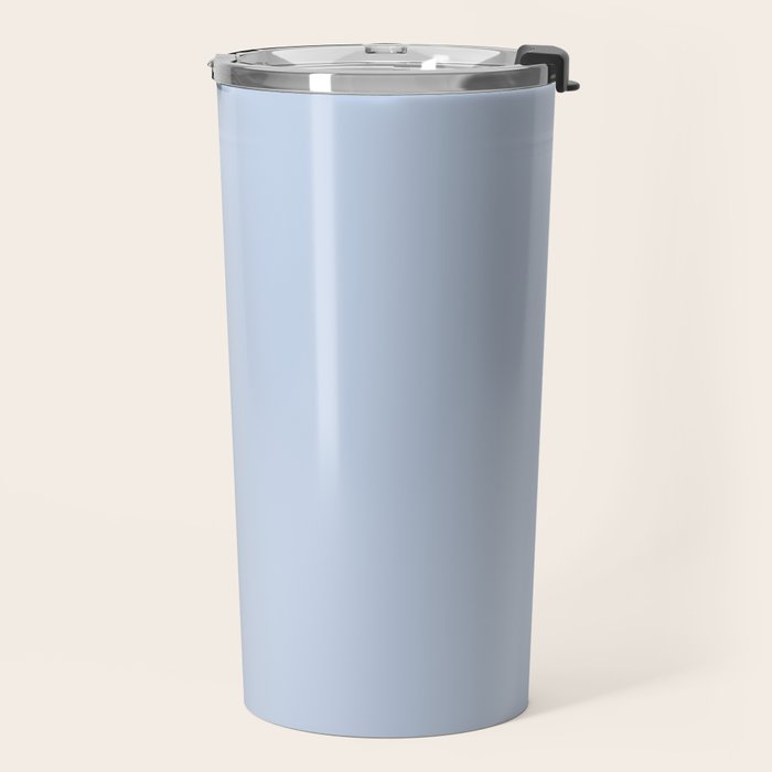 Soft Baby Blue Solid Color Travel Mug Gallery Image 2