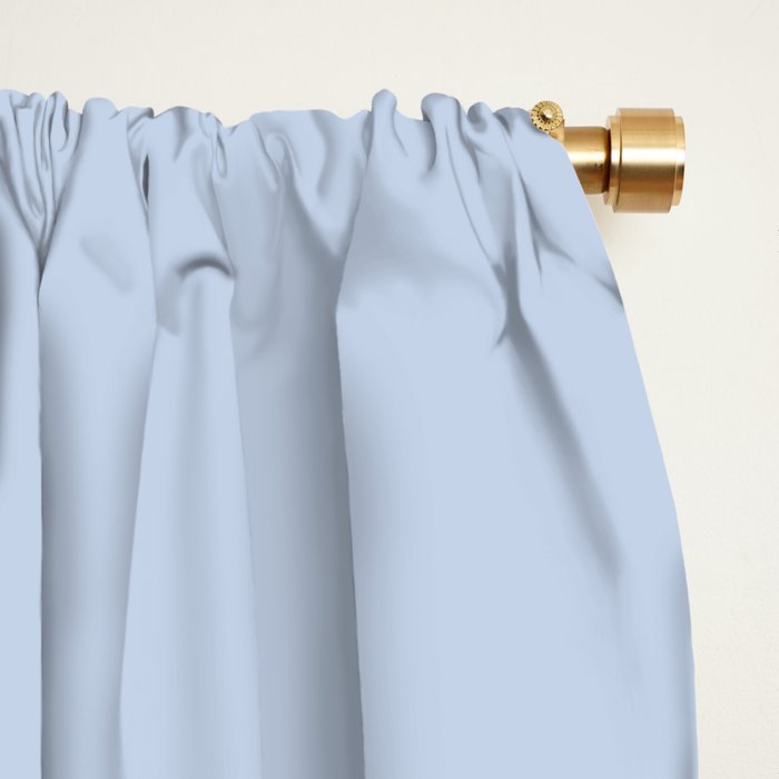 Soft Baby Blue Solid Color Window Curtain Gallery Image 2