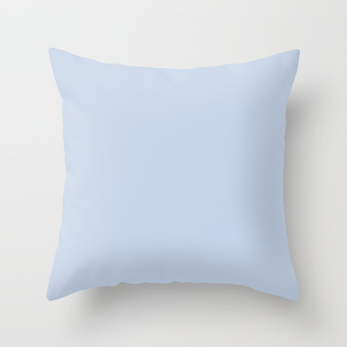 Soft Baby Blue Solid Color Throw Pillow Gallery Image 6