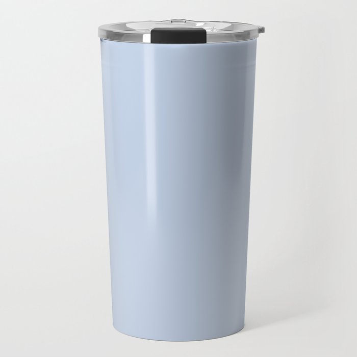 Soft Baby Blue Solid Color Travel Mug Gallery Image 1