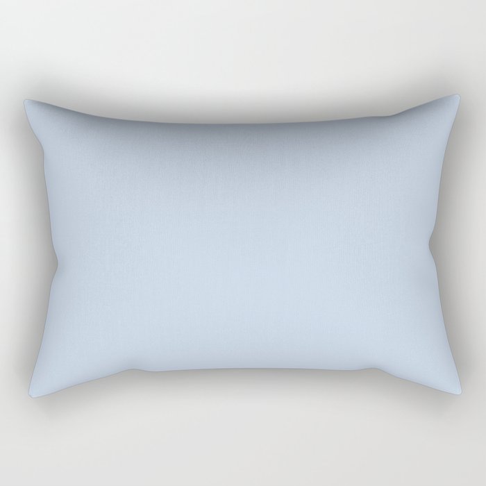 Soft Baby Blue Solid Color Rectangular Pillow Gallery Image 2