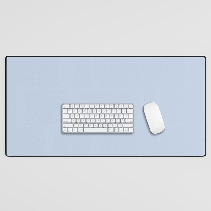 Soft Baby Blue Solid Color Desk Mat Gallery Image 1