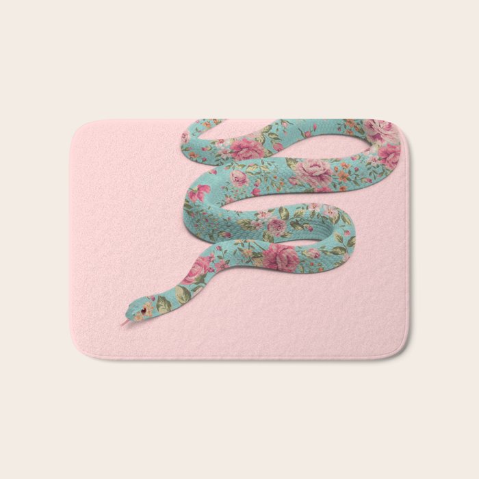 FLORAL SNAKE Bath Mat Gallery Image 1