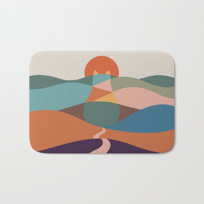 Cat Landscape 65 Bath Mat Gallery Image 1