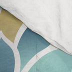 Modern, Floral Prints, Yellow, Blue and Teal Comforter Gallery Image 4