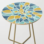 Modern, Floral Prints, Yellow, Blue and Teal Side Table Gallery Image 2