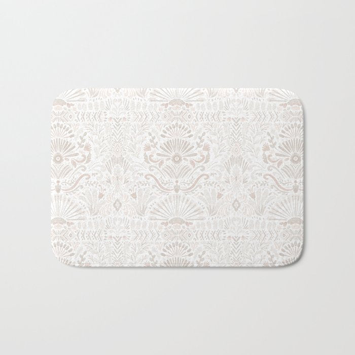 Boho Watercolor Geometric - Neutral Bath Mat Gallery Image 1