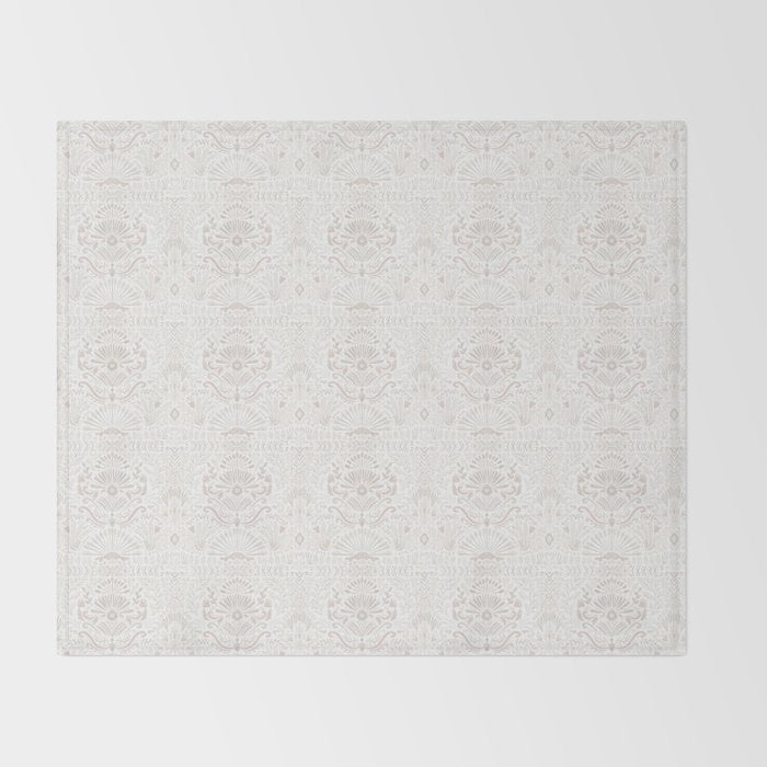 Boho Watercolor Geometric - Neutral Throw Blanket Gallery Image 2