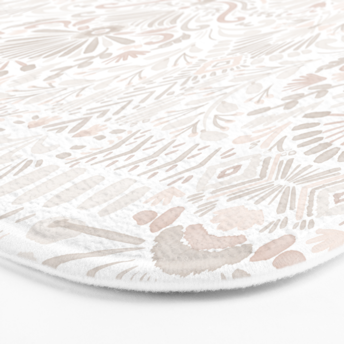 Boho Watercolor Geometric - Neutral Bath Mat Gallery Image 3