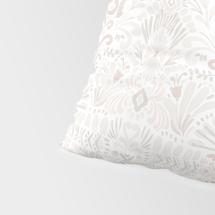 Boho Watercolor Geometric - Neutral Pillow Sham Gallery Image 4