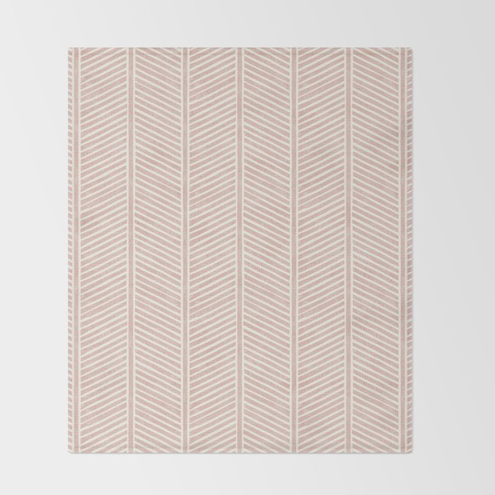 Organic Chevron in Rose Throw Blanket Gallery Image 2