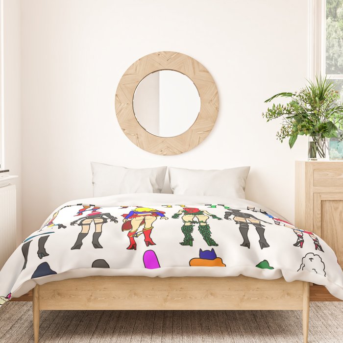 Superhero Butts - Girls Superheroine Butts LV Duvet Cover Gallery Image 3