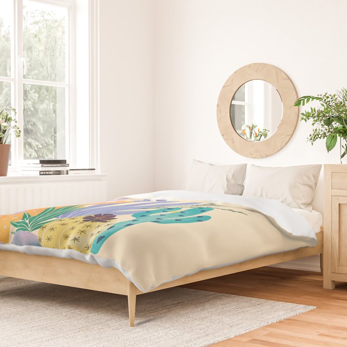 Cactus Blooms Duvet Cover Gallery Image 2