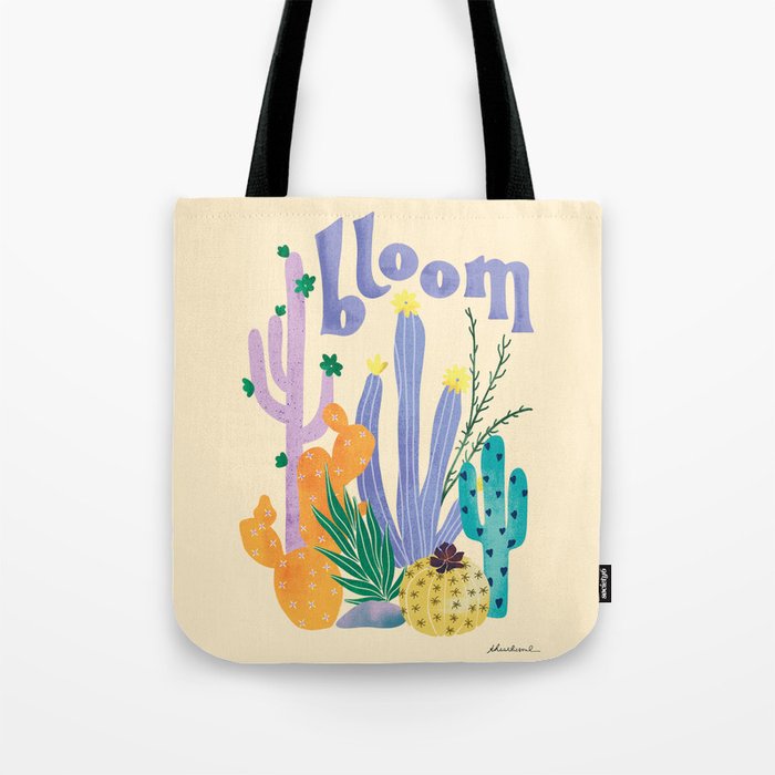 Cactus Blooms Tote Bag Gallery Image 1