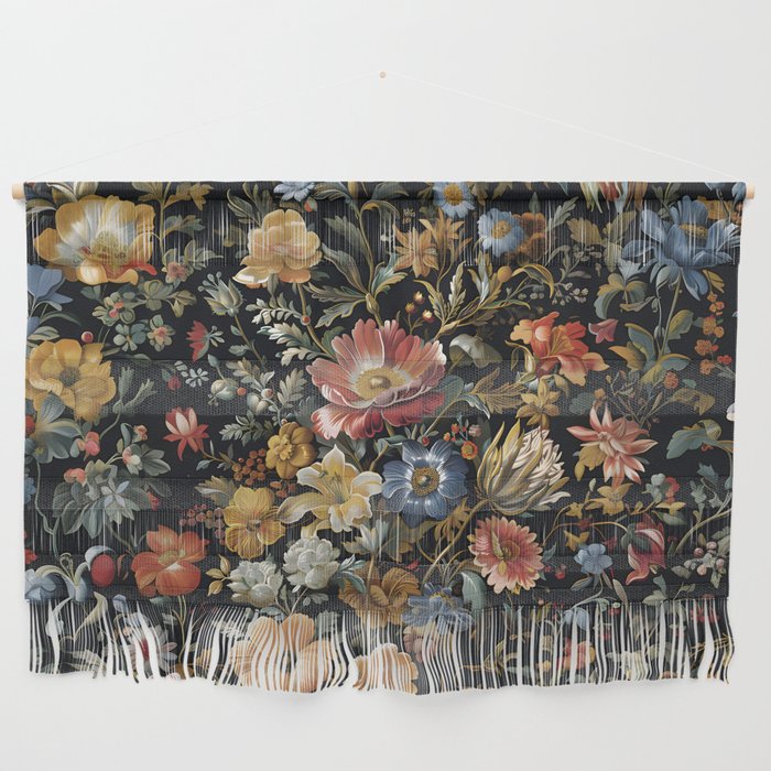 Countryside Bloom Ethereal Dark Floral Wall Hanging Gallery Image 1