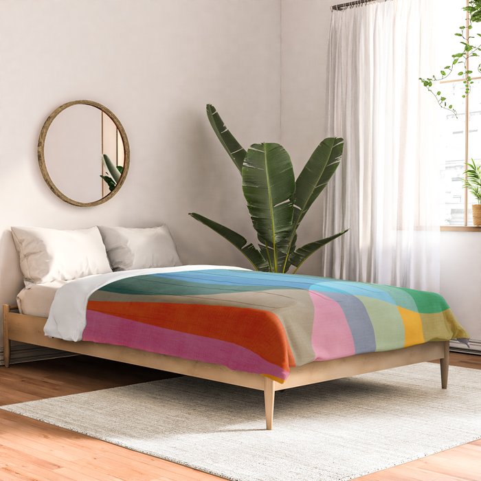 Colorful Bright Vibrant Modern Abstract Artwork Comforter Gallery Image 2
