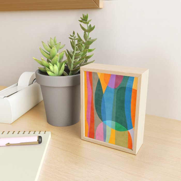 Colorful Bright Vibrant Modern Abstract Artwork Mini Art Print Gallery Image 2