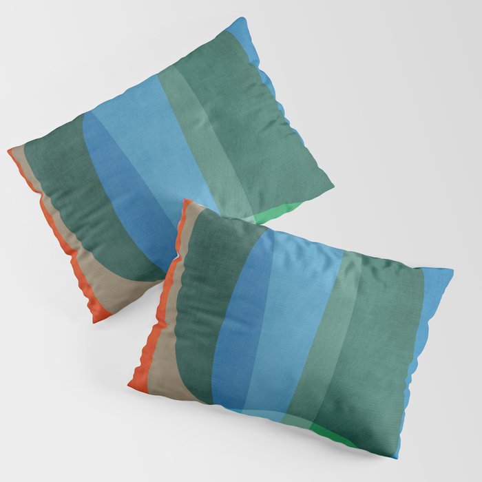 Colorful Bright Vibrant Modern Abstract Artwork Pillow Sham Gallery Image 1