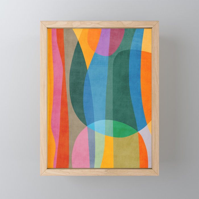 Colorful Bright Vibrant Modern Abstract Artwork Mini Art Print Gallery Image 1