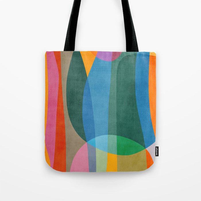 Colorful Bright Vibrant Modern Abstract Artwork Tote Bag Gallery Image 1