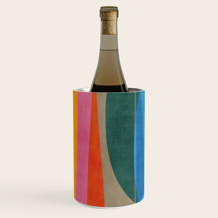 Colorful Bright Vibrant Modern Abstract Artwork Wine Chiller Gallery Image 2