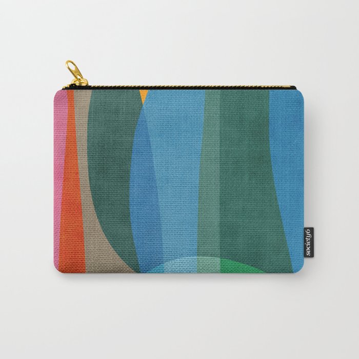 Colorful Bright Vibrant Modern Abstract Artwork Carry All Pouch Gallery Image 1