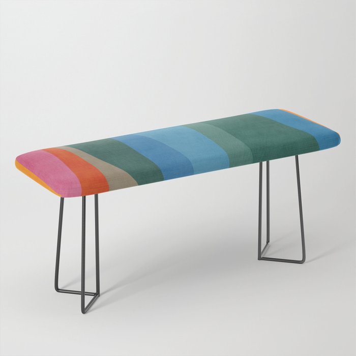 Colorful Bright Vibrant Modern Abstract Artwork Bench Gallery Image 1