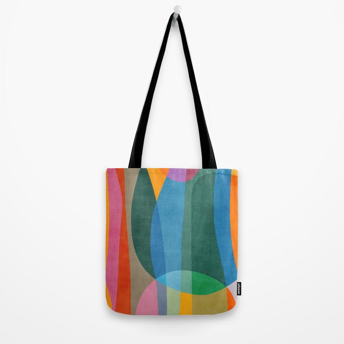 Colorful Bright Vibrant Modern Abstract Artwork Tote Bag Gallery Image 2