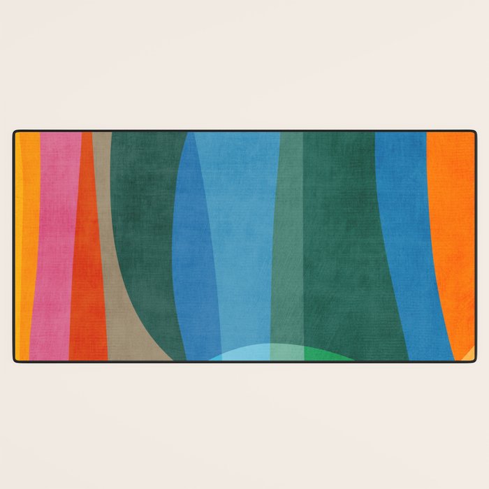 Colorful Bright Vibrant Modern Abstract Artwork Desk Mat Gallery Image 3
