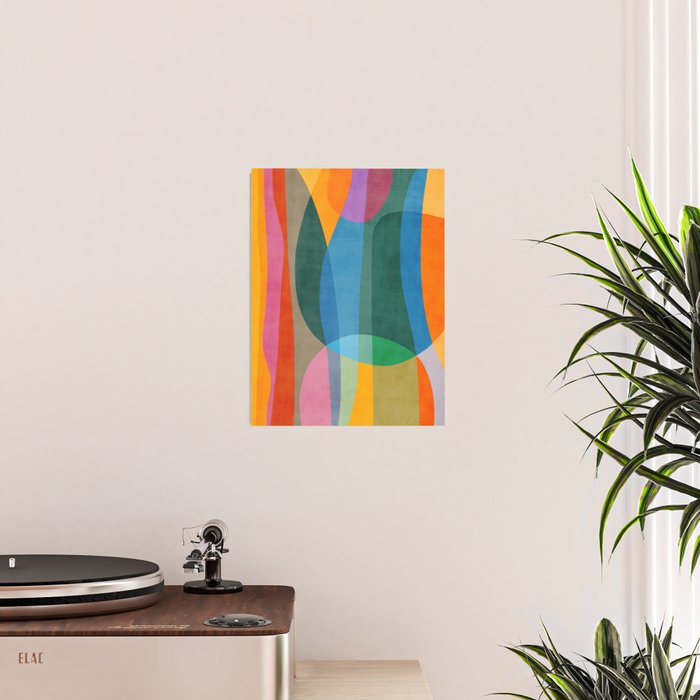 Colorful Bright Vibrant Modern Abstract Artwork Poster Gallery Image 2