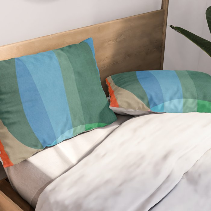 Colorful Bright Vibrant Modern Abstract Artwork Pillow Sham Gallery Image 2
