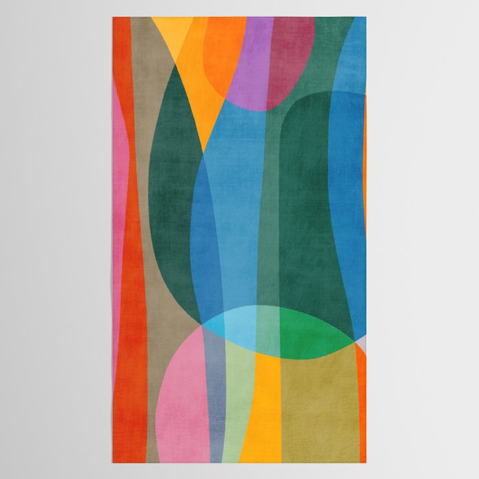 Colorful Bright Vibrant Modern Abstract Artwork Tablecloth Gallery Image 2