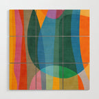 Colorful Bright Vibrant Modern Abstract Artwork Wood Wall Art Gallery Image 1