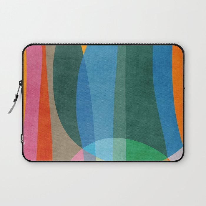 Colorful Bright Vibrant Modern Abstract Artwork Laptop Sleeve Gallery Image 1