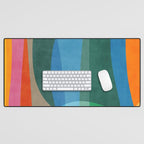 Colorful Bright Vibrant Modern Abstract Artwork Desk Mat Gallery Image 1