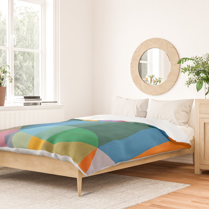 Colorful Bright Vibrant Modern Abstract Artwork Duvet Cover Gallery Image 2
