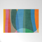 Colorful Bright Vibrant Modern Abstract Artwork Welcome Mat Gallery Image 1