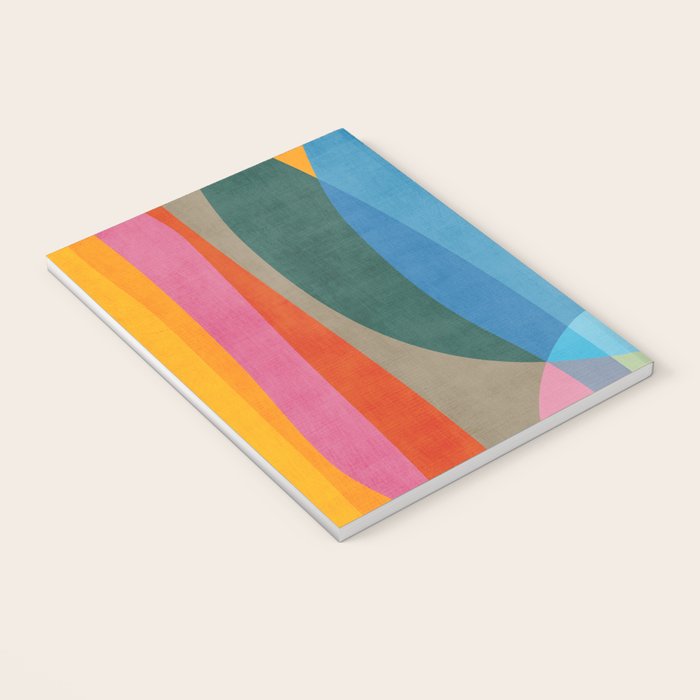 Colorful Bright Vibrant Modern Abstract Artwork Notebook Gallery Image 3